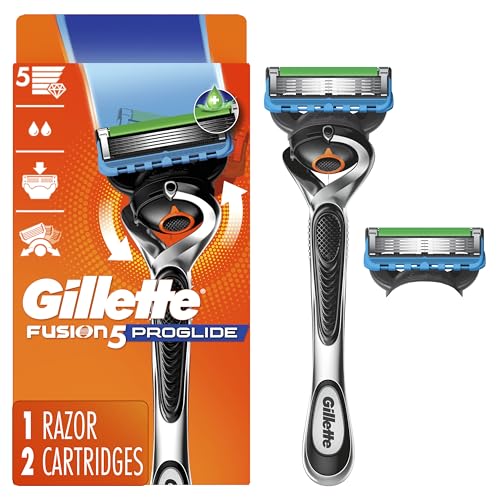Gillette ProGlide Razor for Men Handle + 2 Blade Refills