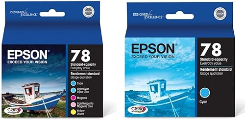 Epson T078 Claria Tinta de Alta Definición Capacidad Estándar 5 Color Cartucho Combo Pack & T078 Claria Alta Definición -Tinta Capacidad Estándar