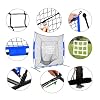 THUNDERBAY 7x7 FT Baseball Softball Practice Net for Hitting & Pitching Net with Bow Type Frame, Carry Bag and Strike Zone,Baseball Training Equipment for Adult Sport,Youth Practice