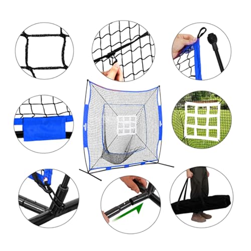 THUNDERBAY 7x7 FT Baseball Softball Practice Net for Hitting & Pitching Net with Bow Type Frame, Carry Bag and Strike Zone,Baseball Training Equipment for Adult Sport,Youth Practice - Image 3