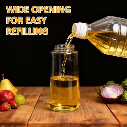 Oil Sprayer for Cooking, 180ML Glass Olive Oil Sprayer Mister, Canola Vinegar Spray Mister for Kitchen, Spray Bottle for Air Fryer, Baking, BBQ, Salad - Image 5