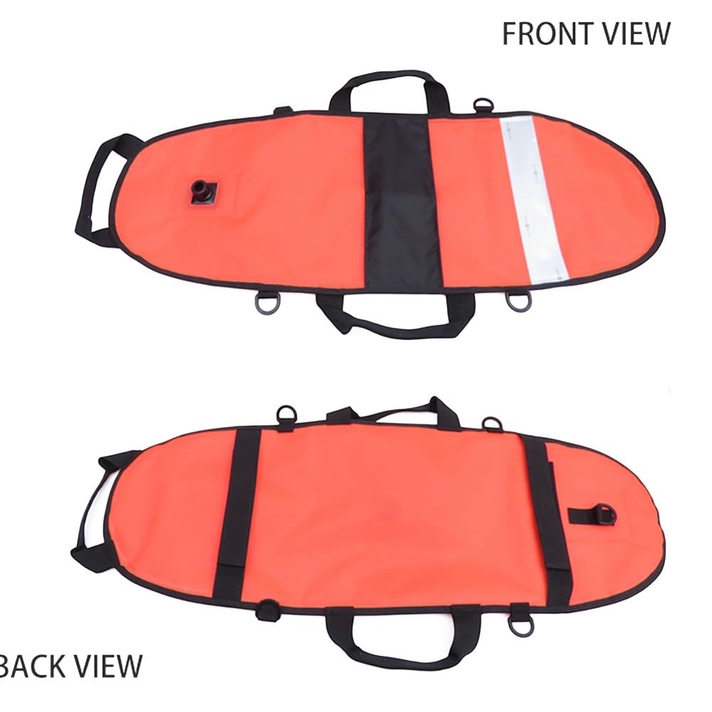 Boya flotante de pesca submarina con bandera de buceo, 83 x 25 x 25 cm, nailon 210D, 560 g, buceo libre