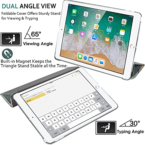 Image of DuraSafe Cases for iPad PRO 12.9 3 [ 3rd Generation 2018 ] A1876 A2014 A1895 MTHN2HN /A MTHU2HN /A MTEL2HN /A MTEM2HN /A Trifold Printed PC Lightweight Protective Clear Back Cover - Deer Print