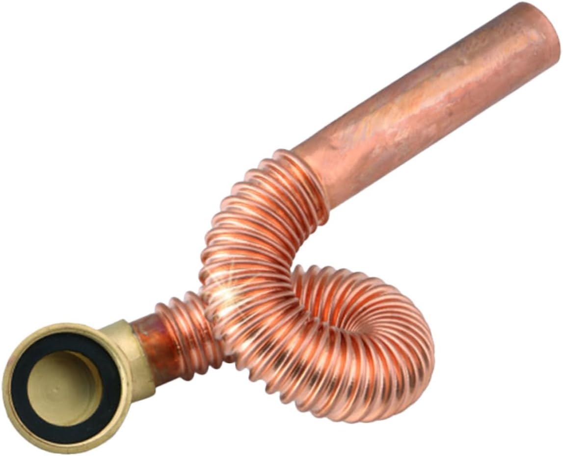 Homoyoyo Bathtub Drain Pipe Copper Tubing Accessory Flexible Thickened Design for Smooth Drainage Easy Installation Bathtub Drain Replacement Kit Standard Tubs