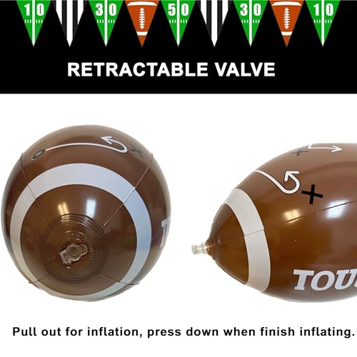 GiftExpress 12pc 16" Inflatable Footballs for Gameday and Party Favor, Sport Party Decorations, Super Fun Football Games Playbook - Playcall - Image 8