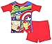 Marvel Big Boys' Avengers 4-Piece Cotton Pajama Set, Blue, 6