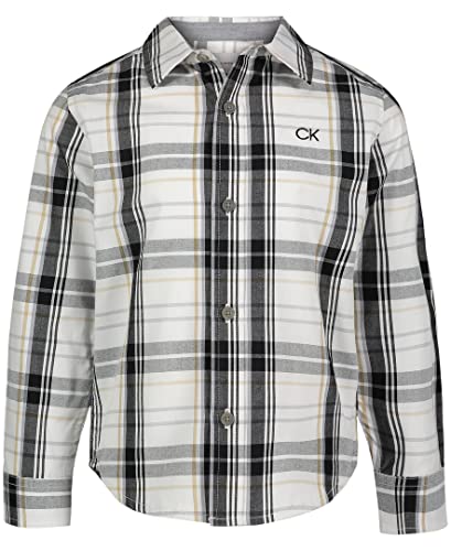 Image of Calvin Klein Boys Long Sleeve Woven Button-Down Shirt