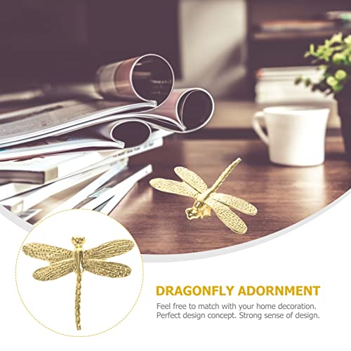 Veemoon Home Decor Outdoor Decor Household Brass Dragonfly Dragonfly Wall Art Brass Dragonfly Ornament Craft Decoration Tv Ornament Crafts Car Decor #TOP2