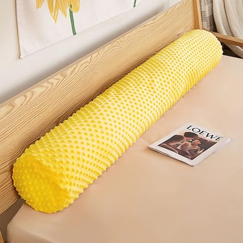 AIMECO抱き枕 長い枕 だきまくら ロング枕 カバー洗える 子供用枕 足枕 就寝用 背もたれ クッション だきまくら ぬいぐるみ body pillow 気持ちいい もちもち イエロー 長さ約100cm