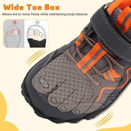 FEETCITY Kids Barefoot Shoes Boys Girls Sneakers Toddler Walking Shoes Kids Hiking Shoe Lightweight Outdoor Tennis Shoe3