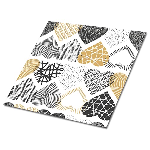 Baldosas suelo autoadhesivas PVC de 30x30cm Decormat con corazones multicolores pack de 9 piezas 2