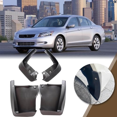 Image of Set of 4 Pcs Mud Flaps Fit for 2008 2009 2010 2011 2012 Honda Accord 4-Door Sedan Guards Mudguards Mudflaps (Not Fits 2-Door Coupe & Sport Models) Mud Splash Guards Front and Rear