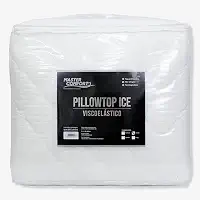 Pillowtop Ice Viscoel?stico, Colch?o com Tecnologia Refrescante, N?o-al?rgico, 6cm de ALTURA
