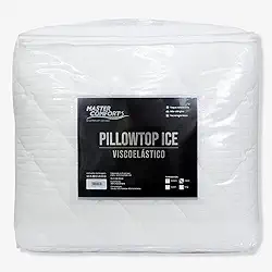 Pillowtop Ice Viscoel?stico, Colch?o com Tecnologia Refrescante, N?o-al?rgico, 6cm de ALTURA