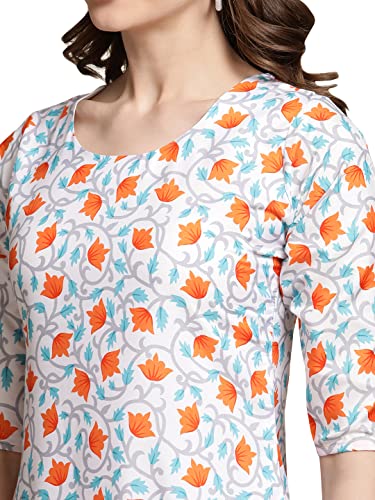 Image of Pinkmint Women's Crepe Digital Print Straight Kurta [Pack of 6] (CKE-329-353-330-333-341-343)