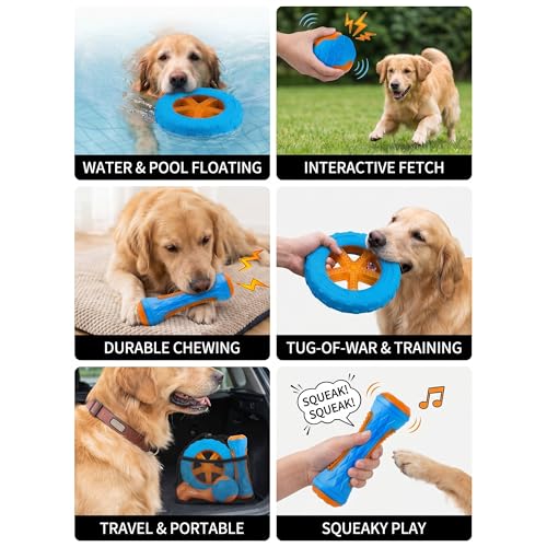 Set de 3 juguetes flotantes para perros resistentes miniatura 4