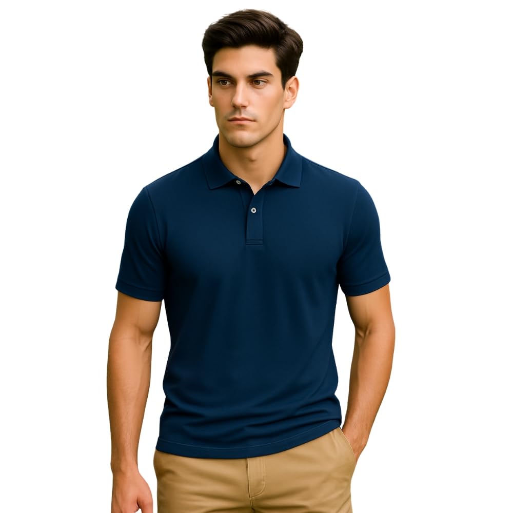 Men Polo Cotton Regular Fit Shirt-image-32
