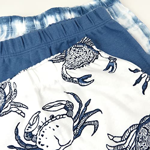 Image of HonestBaby Baby 3-Pack Footed Pants Roomy Fit Pull on Bottoms 100% Organic Cotton for Infant Baby Boys, Girls, Unisex
