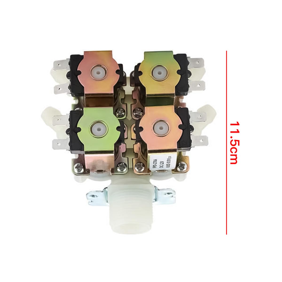 Électrovanne 1 entrée 4 Sorties DC 12 V Électrovannes électriques G3/4" Vanne électromagnétique en Plastique normalement fermée pour systèmes d'irrigation domotiques