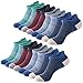 Amazon Brand - Eono Socken Herren 43-46, 8 Paar Herrensocken 43-46 Frotteesohle, Sneaker Socken Herren Damen Atmungsaktive Baumwolle Laufsocken Sportsocken Herren 43-46 Kurze Unisex