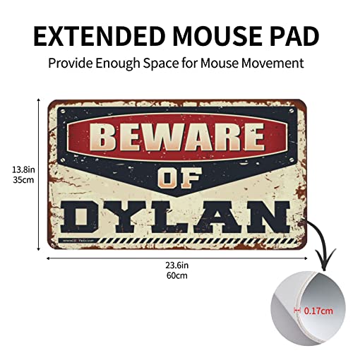 Grand tapis de souris de bureau chat Dylan amusant 36 x 60 cm - 4