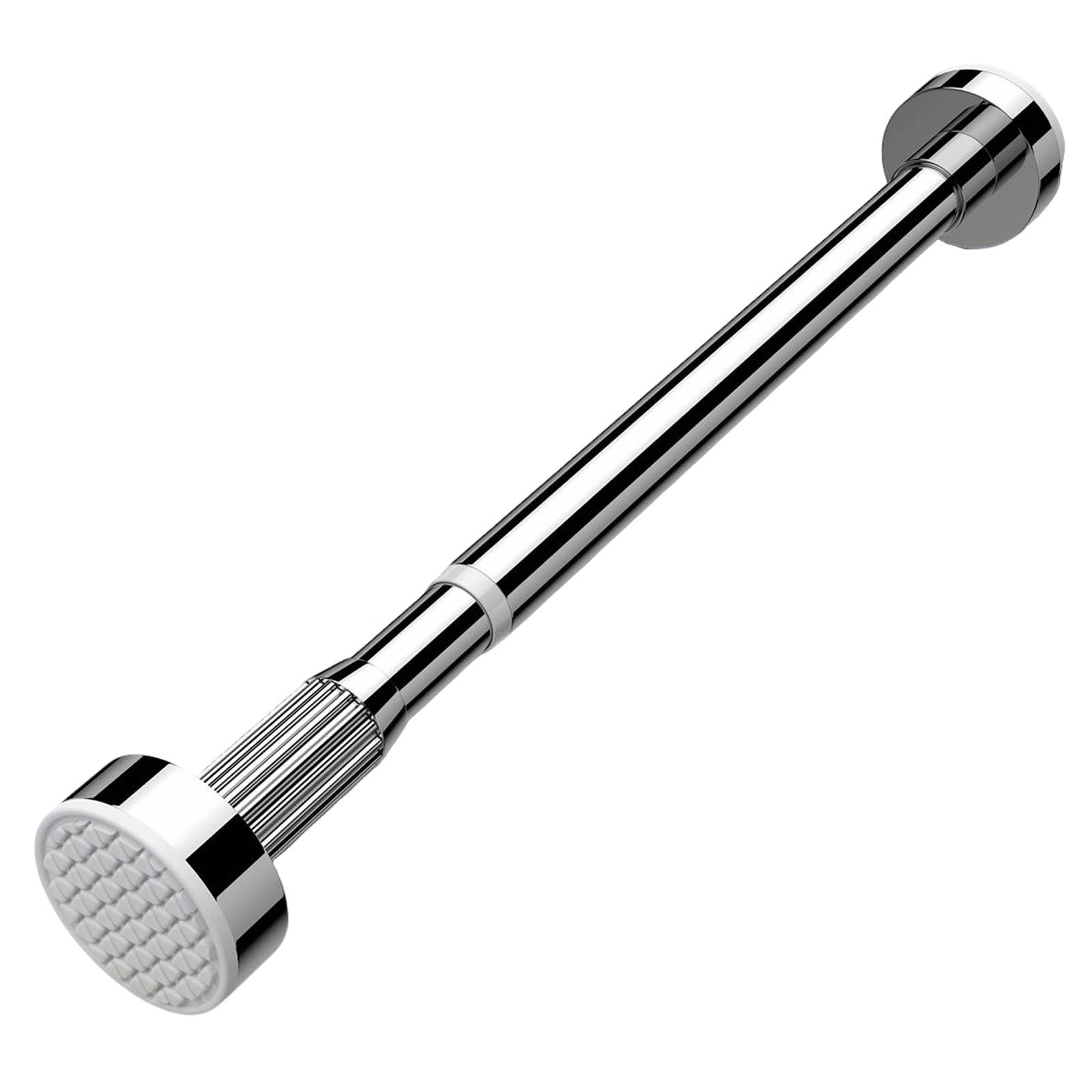Tringle à rideau de douche extensible en acier inoxydable, réglable de 50 à 80 cm, installation sans perçage, diamètre 27 mm