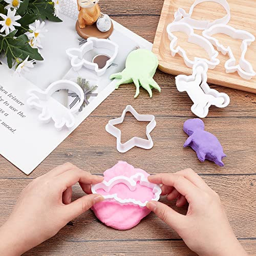 Superfindings 8 Styles Plastic Cookie Cutters Ocean Cookie Cutters Polymer Clay Cutters Marine Animal Clay Cutter White Marine Life Cookies Fondant Moulds For Diy Biscuit Baking Tool #TOP1