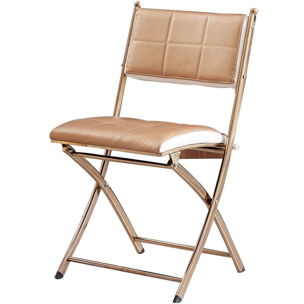 Amazon｜パイプ椅子 おしゃれ のある高級本革張り 折りたたみ椅子