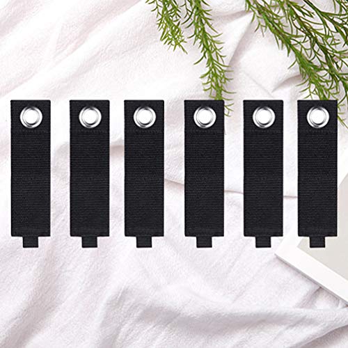 DOITOOL 6 peças cintos de amarração de 50180 mm preto com fivelas correia de amarrar para bolsa de b