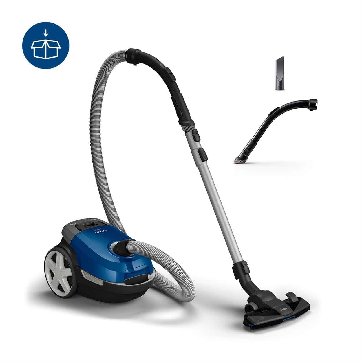 Philips 3000 Series Aspirapolvere con Sacco, 900W, Cattura Il 99,9% della Polvere, Filtro Antiallergico, Tecnologia AirflowMax, Raggio d'Azione 9m (XD3110/09)