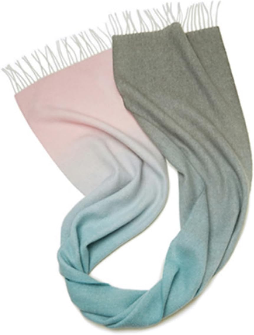Unisex Wool Scarves Long Gradient Color Blanket-Scarf Soft Cold Weather Scarves & Wraps