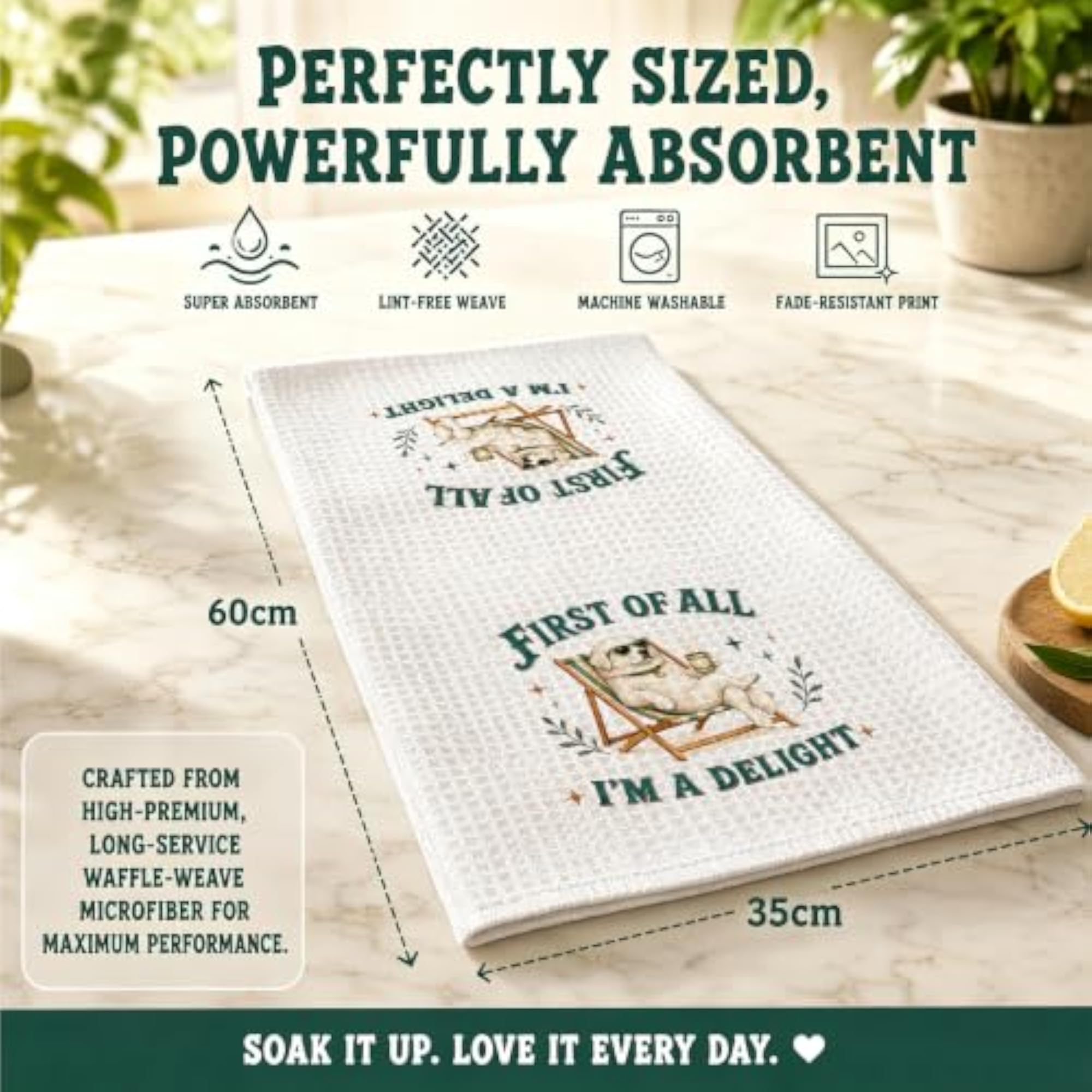 Cute Great Pyrenees Kitchen Towel, Funny Dog Lover Gift