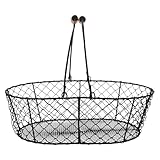 KICHOUSE Robuster Metall-kohlekorb mit Griff Kaminholz Holzkohlesammler für Innen und Außen Vielseitiger Feuerholzkorb für Camping und Lagerung Stabiler Drahtkorb für Saubere Aufbewahrung