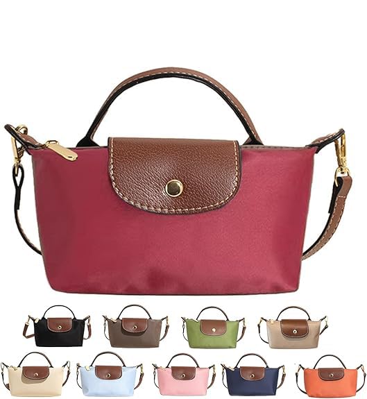 SANIKAWA Colorblock Mini Crossbody Bag Handbags Purses with Adjustable Strap for Women Ladies Shoulder Totes Bag (Red)