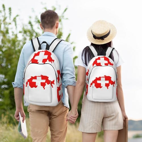 Sac à dos d'infirmière avec compartiment PC portable imprimé suisse - 6