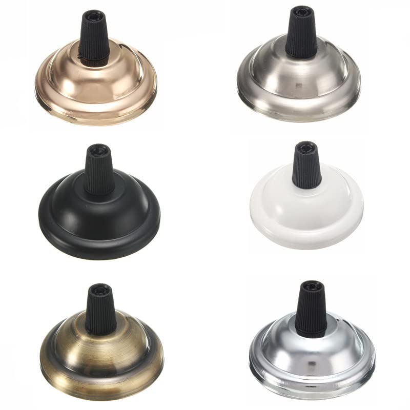 Generic 10pcs Lamp Base Retro Vintage Antique Ceiling Plate Lamp Holder Electroplating Iron E27 Light Accessory for Home Deco - (Color: Antique brass)