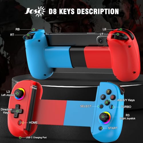 Controlador de teléfono Joso D8 con joysticks Hall para jugar a COD en iPhone, Android y PC 4