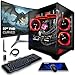 SAAV CORE Prebuilt Gaming PC Bundle Desktop Tower AMD Ryzen 7 5800X Radeon RX 9060 XT 8GB GDDR6 Curved 27in Monitor 32GB DDR4 1TB NVMe WiFi 6 Windows 11 AIO Liquid Cooled Computer PC Gaming Black
