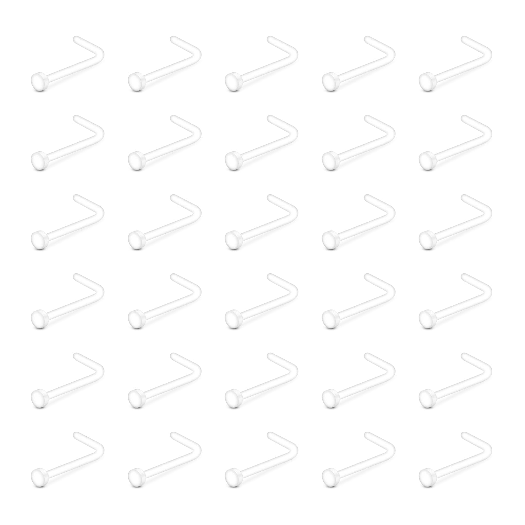 Piercing Retainer Set Clear Septum Ring Plastic Nose Studs Eyebrow Lip Labret Stud Septum Hoops Cartilage Industrial Tragus Earring Retainer For Surgery — view 5