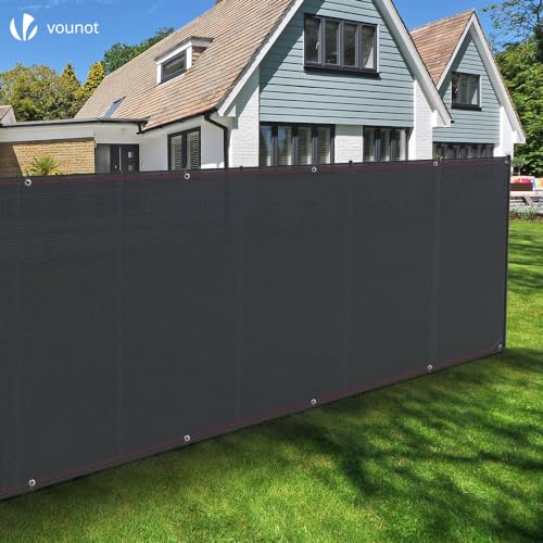 Image of VOUNOT Privacy Netting 1.5x20m Garden Screening 230 g /m HDPE Shading Net, 95% Shading Rate UV-resistant, Tear-Resistant Windbreak Fencing with Holes and Cable Ties, Anthracite