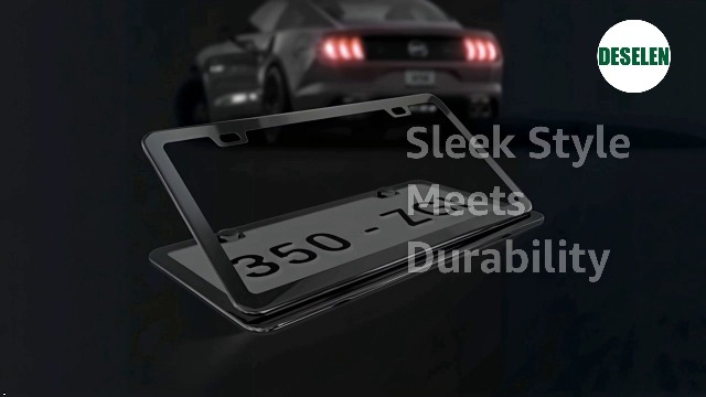 Amazon.com: Deselen Mirror Black License Plate Frame - Titanium
