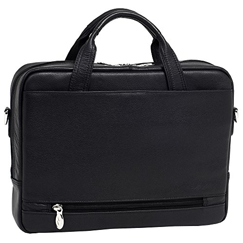 McKleinUSA, S Series, BRONZEVILLE, Pebble Grain Calfskin Leather, 15" Medium Leather Laptop & Tablet Briefcase, Black (15485)3