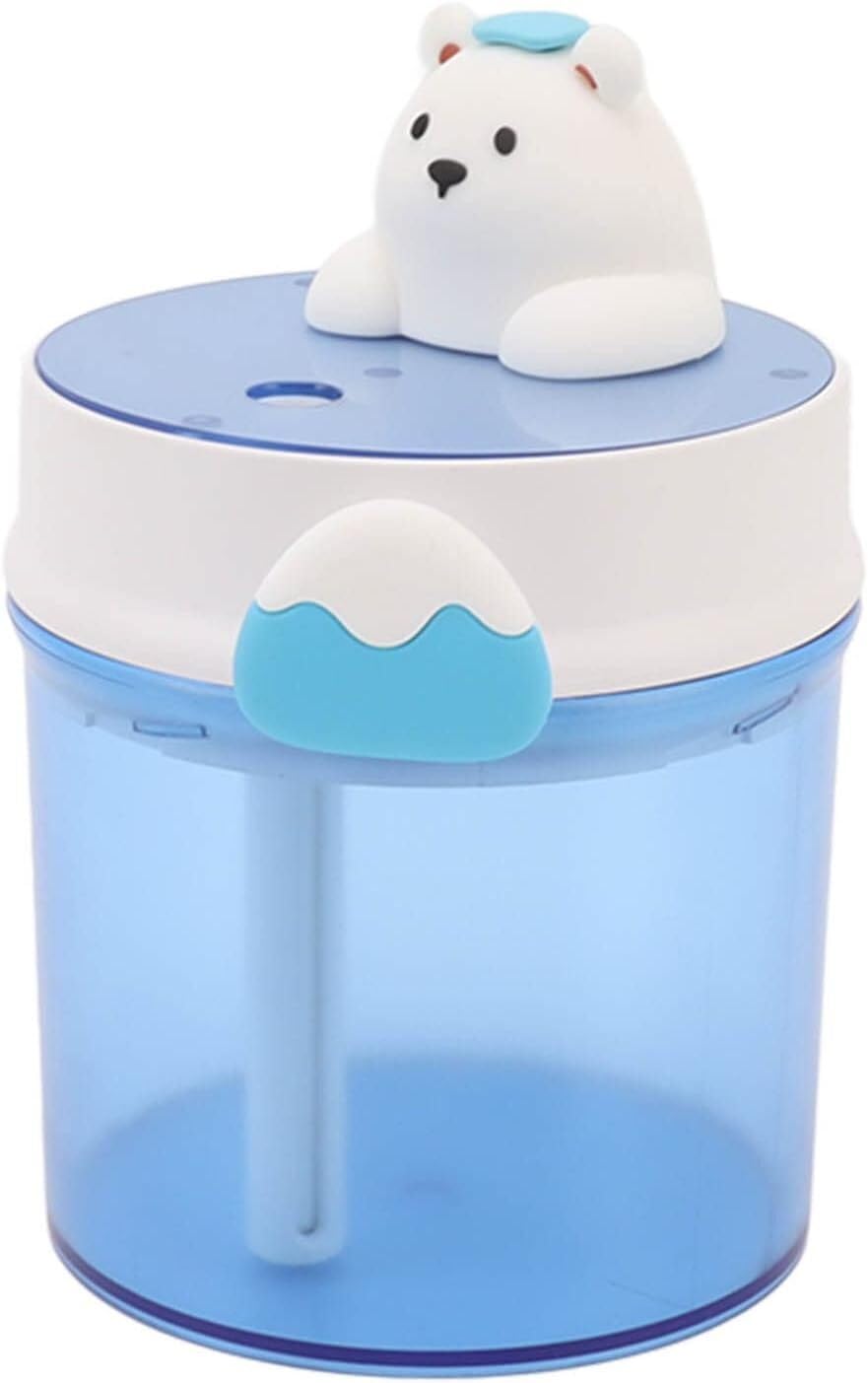 Humidificateur ultrasonique bleu en forme d'ours mignon et grande capacité pour la chambre