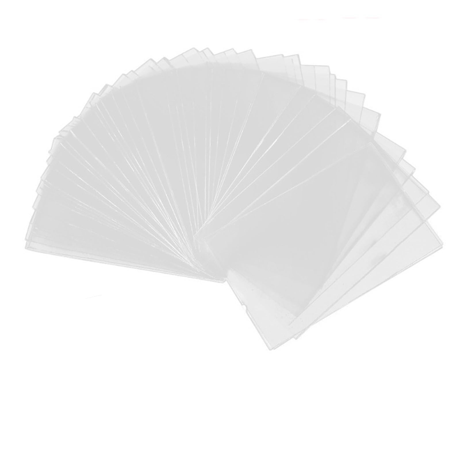 MNFPSJB 100 Pcs Penny Sleeves, 91 x 66mm Ultra-Clear Trading Card Sleeves, Transparent Plastic Card Protectors for Adult Collectors, Game Cards & Collectible Trading Cards