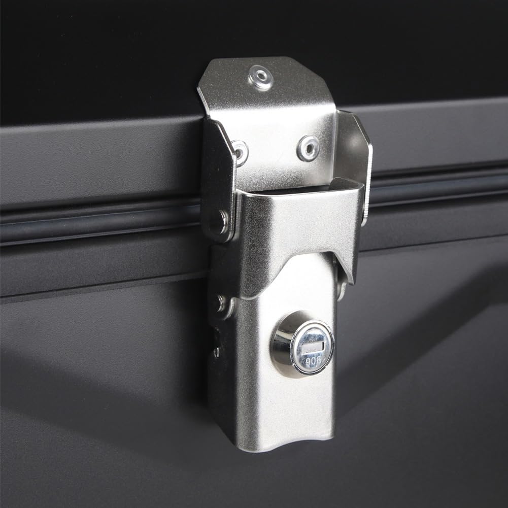 Coffre de Scooter, Boîte de Queue épaisse(Silver,55L: L 45cm*W 39.5cm*H 33cm)
