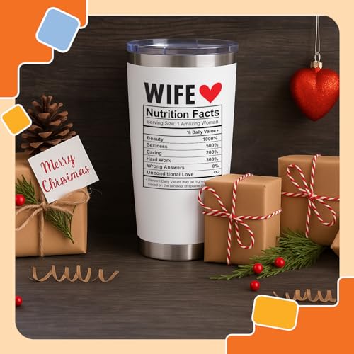 Image of NewEleven Mothers Day Gifts - Gifts For Wife, Wedding Anni Present, From Husband, Him - Best Romantic Gift For Her Wifes, Wifey - 20 Oz Tumbler