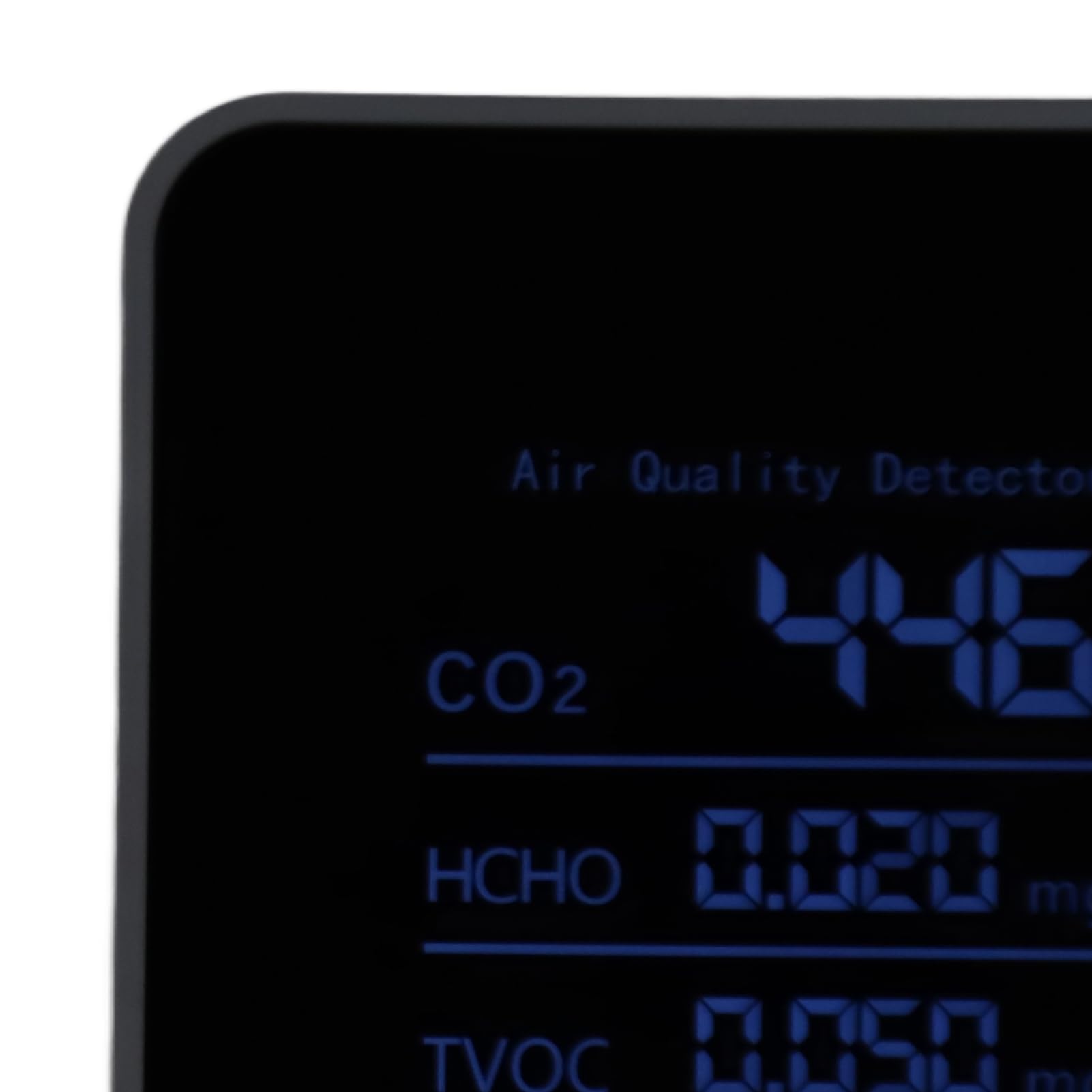 Detecteur CO2 Détecteur de Dioxyde de Carbone Capteur CO2 5 en 1 Moniteur de Qualité de l'air Intérieur à Piles, HCHO TVOC Température et Humidité pour Voyage, Maison, Voiture
