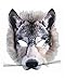 Forum Novelties X78180 Wolf Realistische Pelzgesichtsmaske, Unisex, Erwachsene, Grau, Einheitsgröße