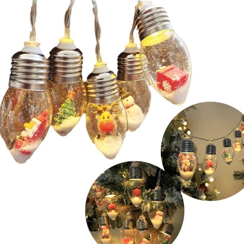 behone Luci di natale vintage,Luci vintage di natale,Stringa di luci decorative natalizie vintage,Adatto per uso interno ed esterno