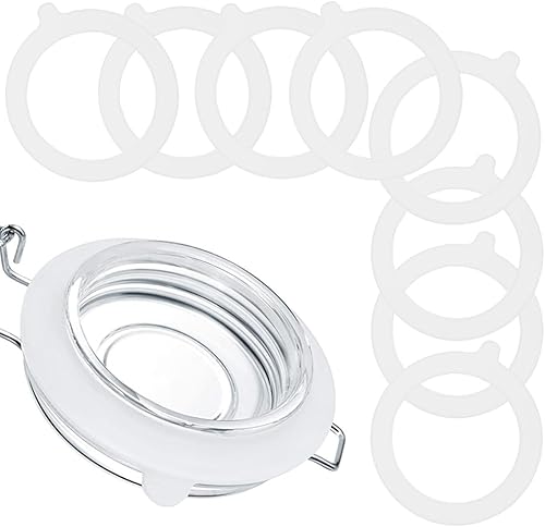 8 juntas de silicona para frascos de 3.75 pulgadas, sellos de goma para frascos de vidrio, accesorios de sellado de tarros a prueba de fugas,